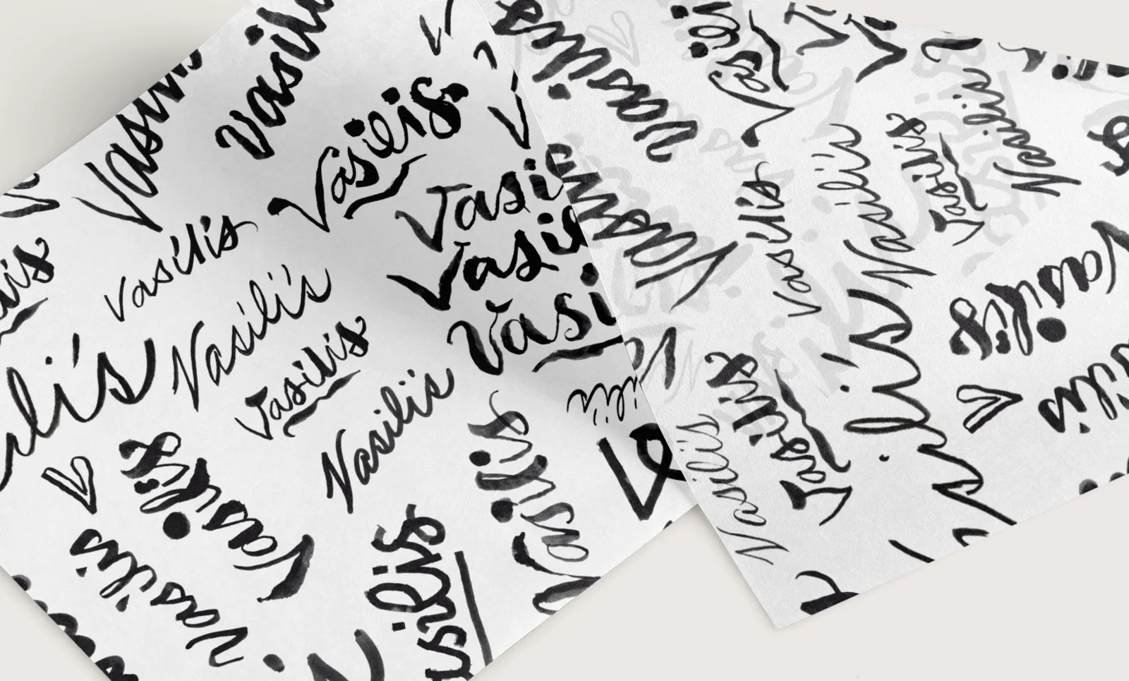 Vasili’s, motif de lettrage — Ferroconcrete