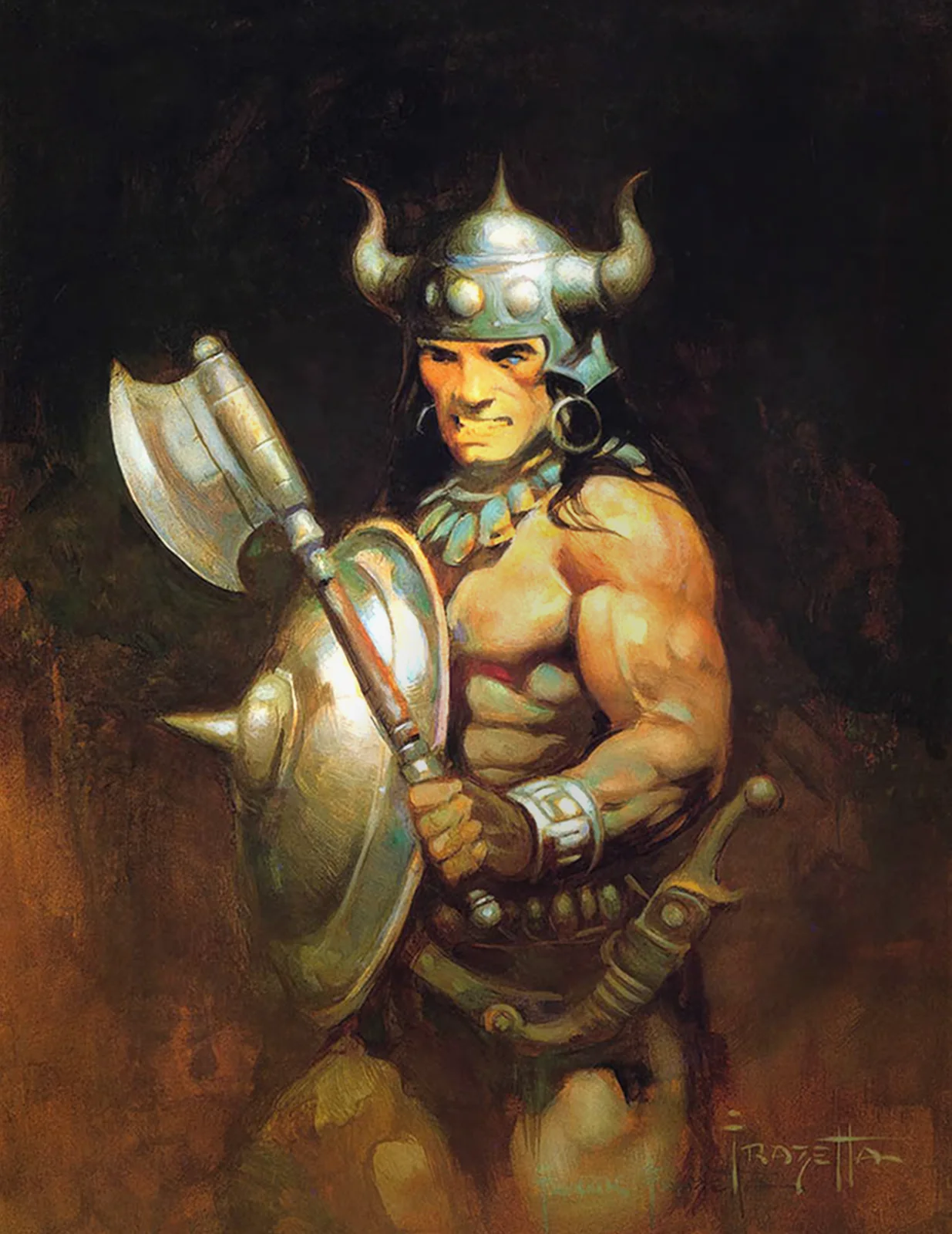 Barbarian Portrait — Frank Frazetta