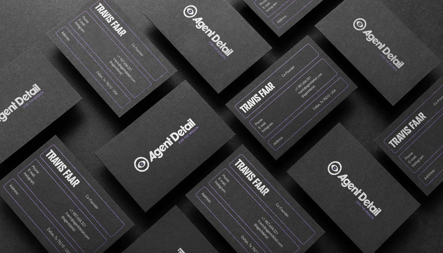 Agent Detail, cartes de visite — Felipe Holman