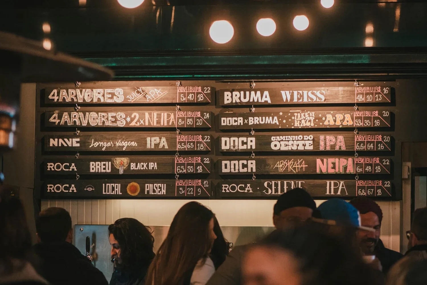 Doca Tapbar, ardoise des bières — Felipe Holman