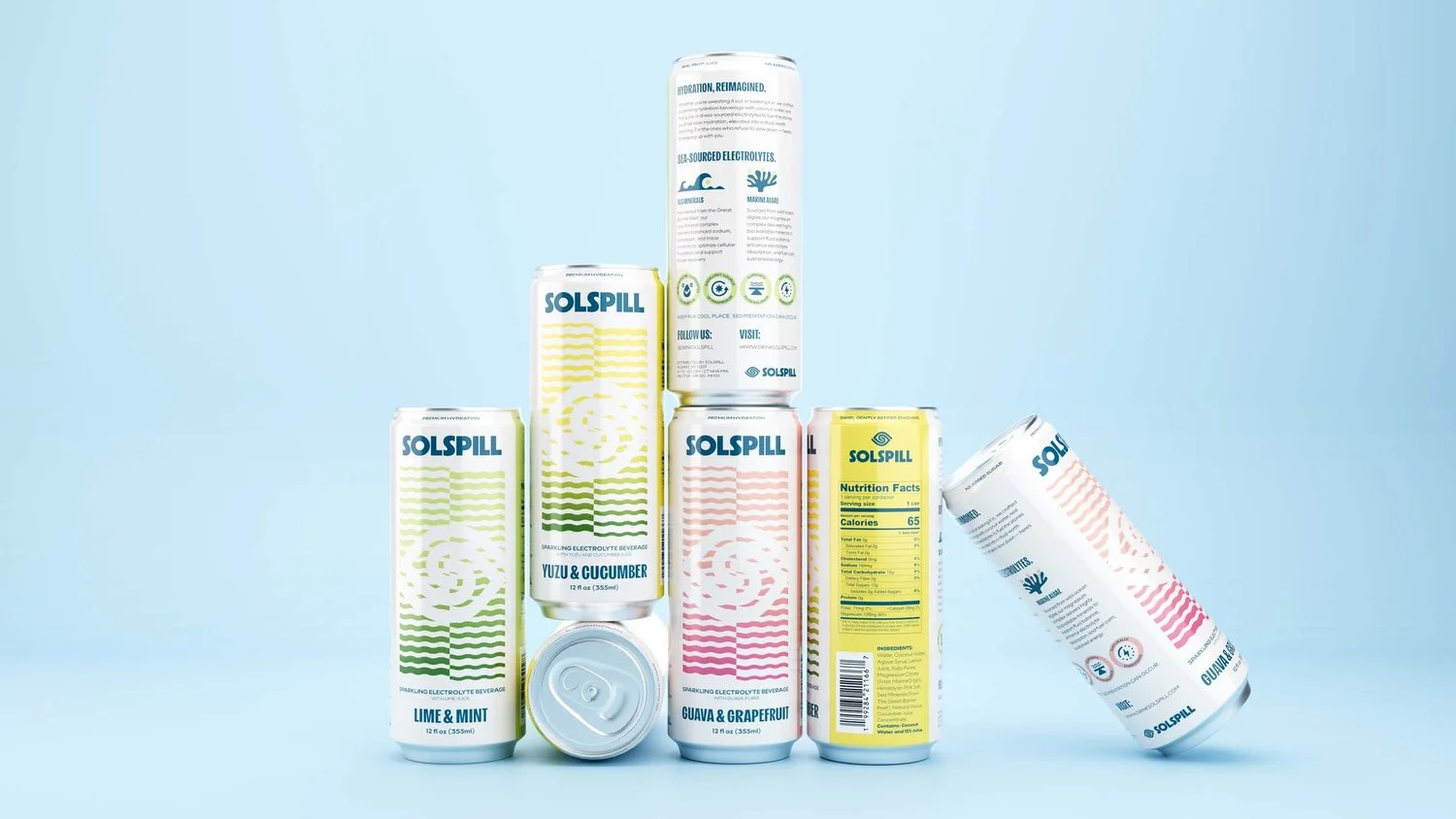 Solspill, gamme de canettes — Felipe Holman