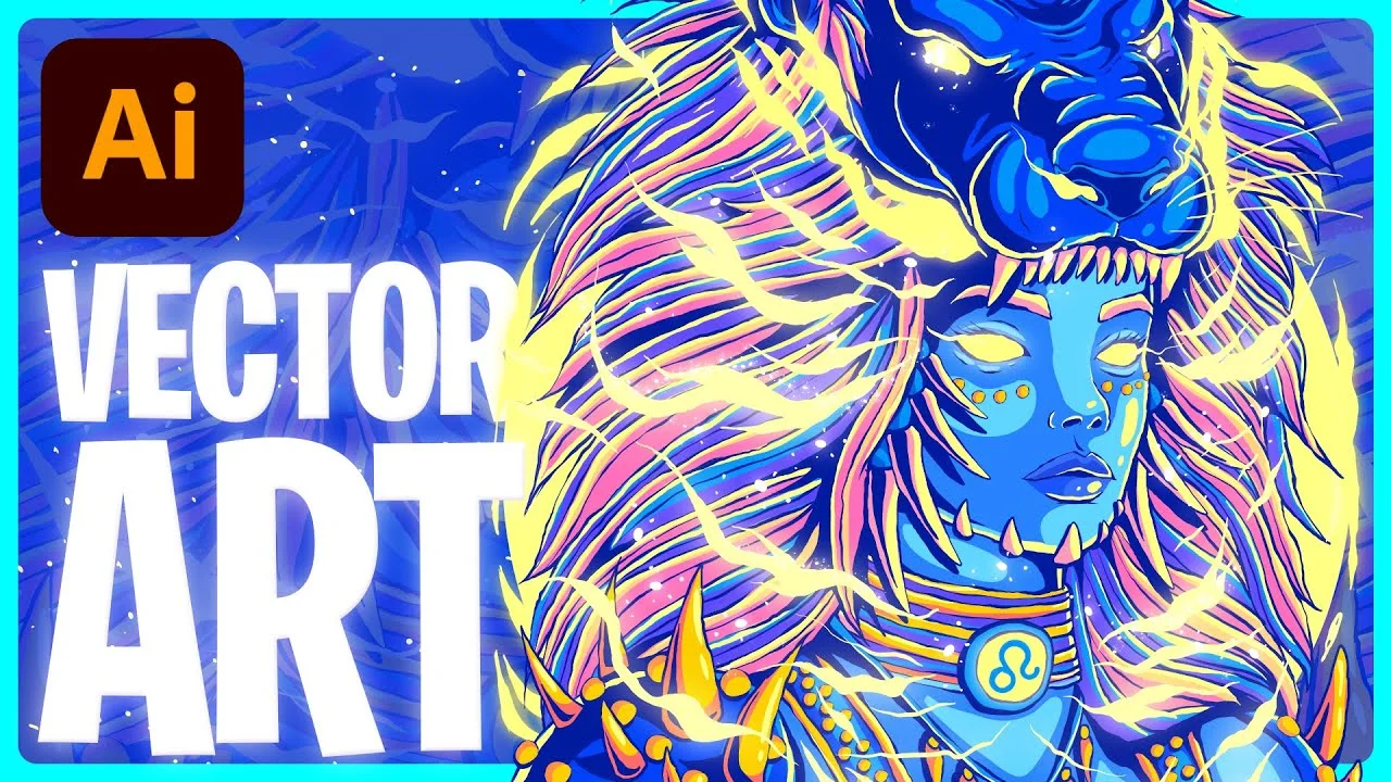 Illustration du signe Lion de la série zodiaque — Fernando Nunes