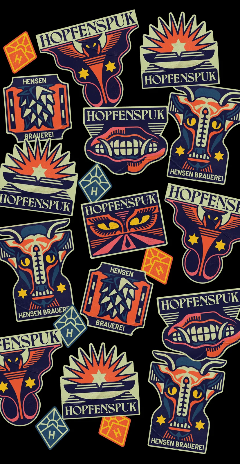 Hopfenspuk, stickers — Florian Schommer