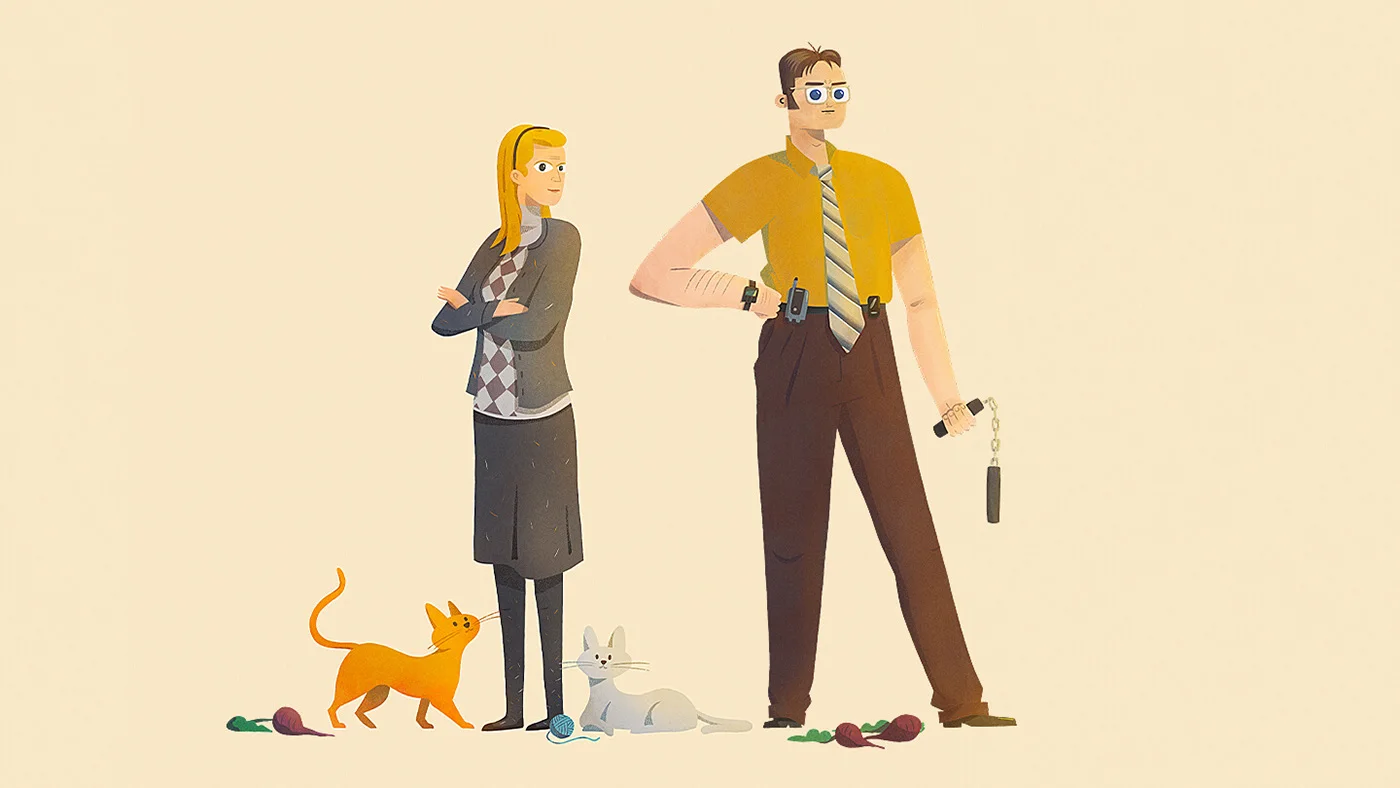 Angela et Dwight (The Office) — Greg Gunn