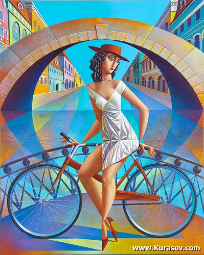 Cyclist on the Bridge — Georgy Kurasov