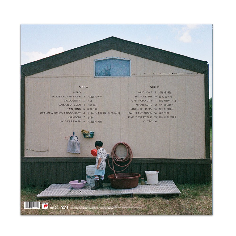 Vinyle Minari – verso de la pochette — Minari, bande originale d’Emile Mosseri