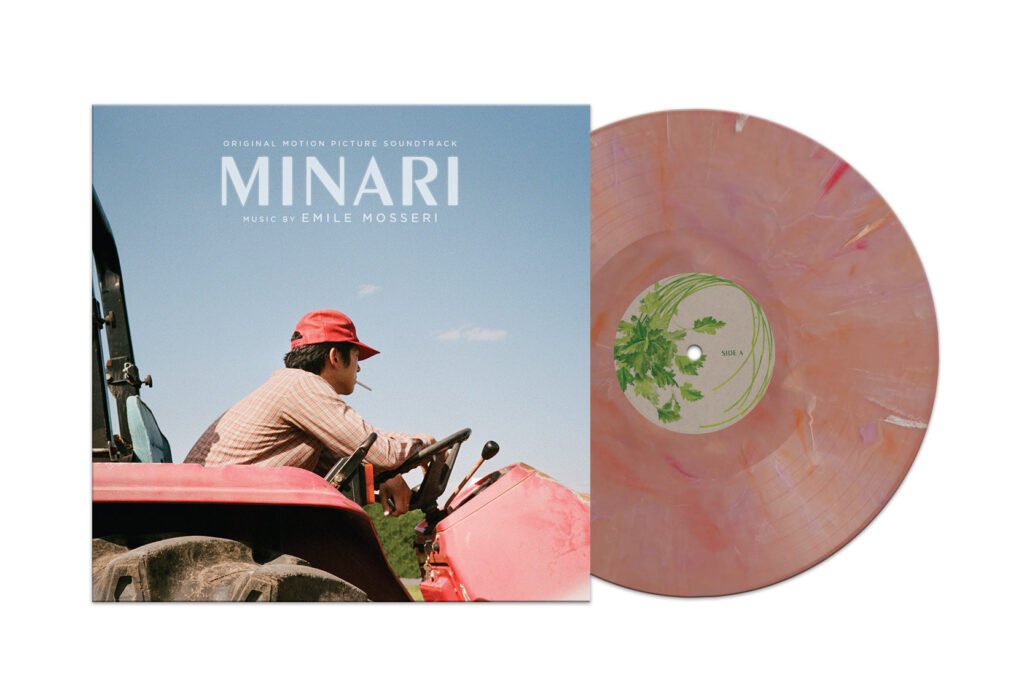 Vinyle « Rose Marble » et sa pochette — Minari, bande originale d’Emile Mosseri