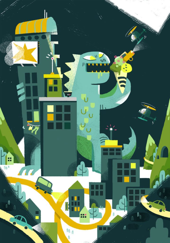 Godzilla mange une glace — Susanna Rumiz