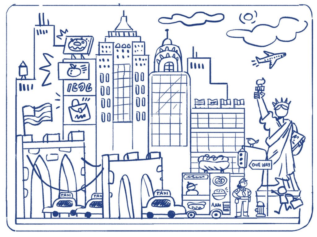 Le croquis du puzzle New York — Susanna Rumiz