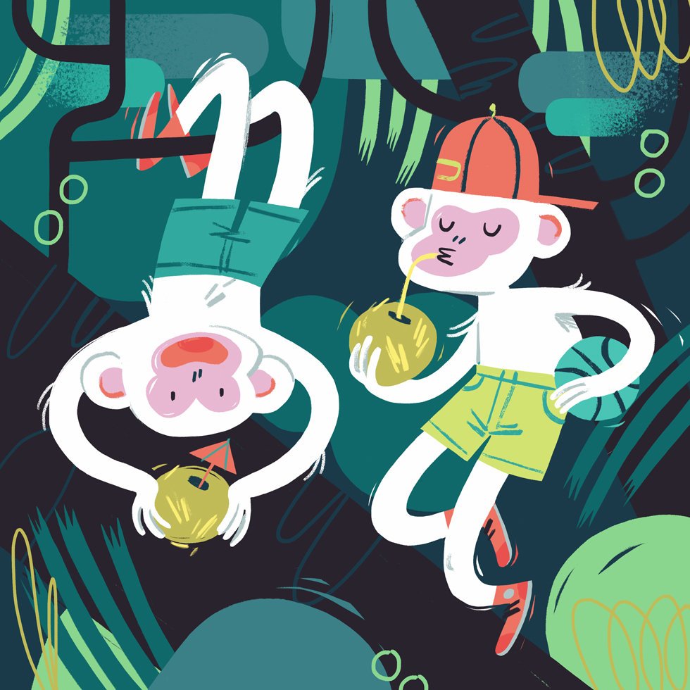 Singes dans la jungle — Susanna Rumiz